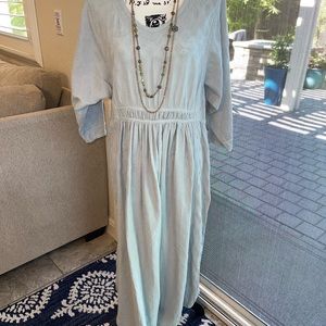 Poetry maxi dress like new! Grey subtle color, side zipper